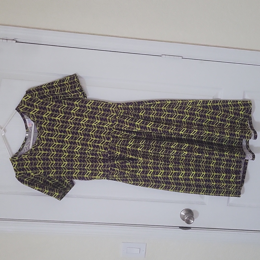 Green/Blue Lularoe Amelia Dress Large